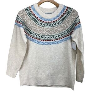 Croft & Barrow Fair Isle Soft Crewneck Sweater Womens XL NWT